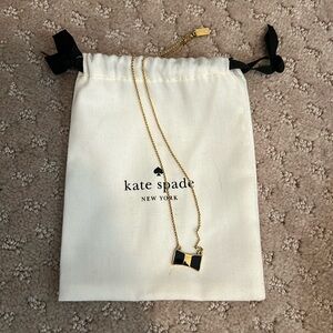 Kate Spade bow gold necklace